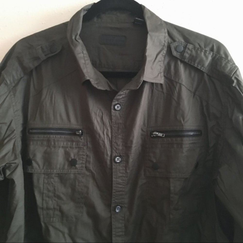 Steve's Jeans Forest Green Button Up XLarge Top